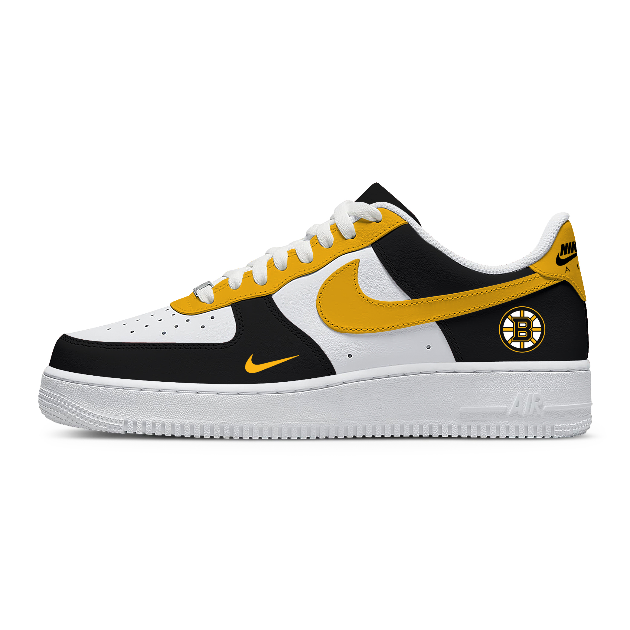 Custom Nike Air Force 1 Low x NHL Boston Bruins | Official Bruins Team Design